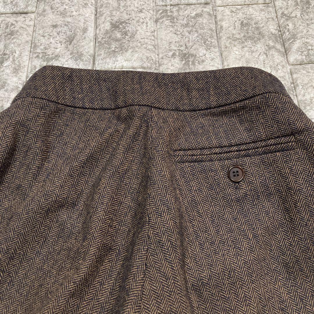 美品　ZIGSAW ジグソー　パンツスーツ　ヘリンボーン　カシミヤ混　英国製
