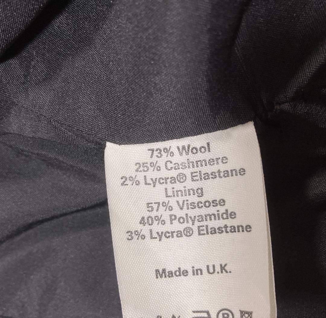 美品　ZIGSAW ジグソー　パンツスーツ　ヘリンボーン　カシミヤ混　英国製