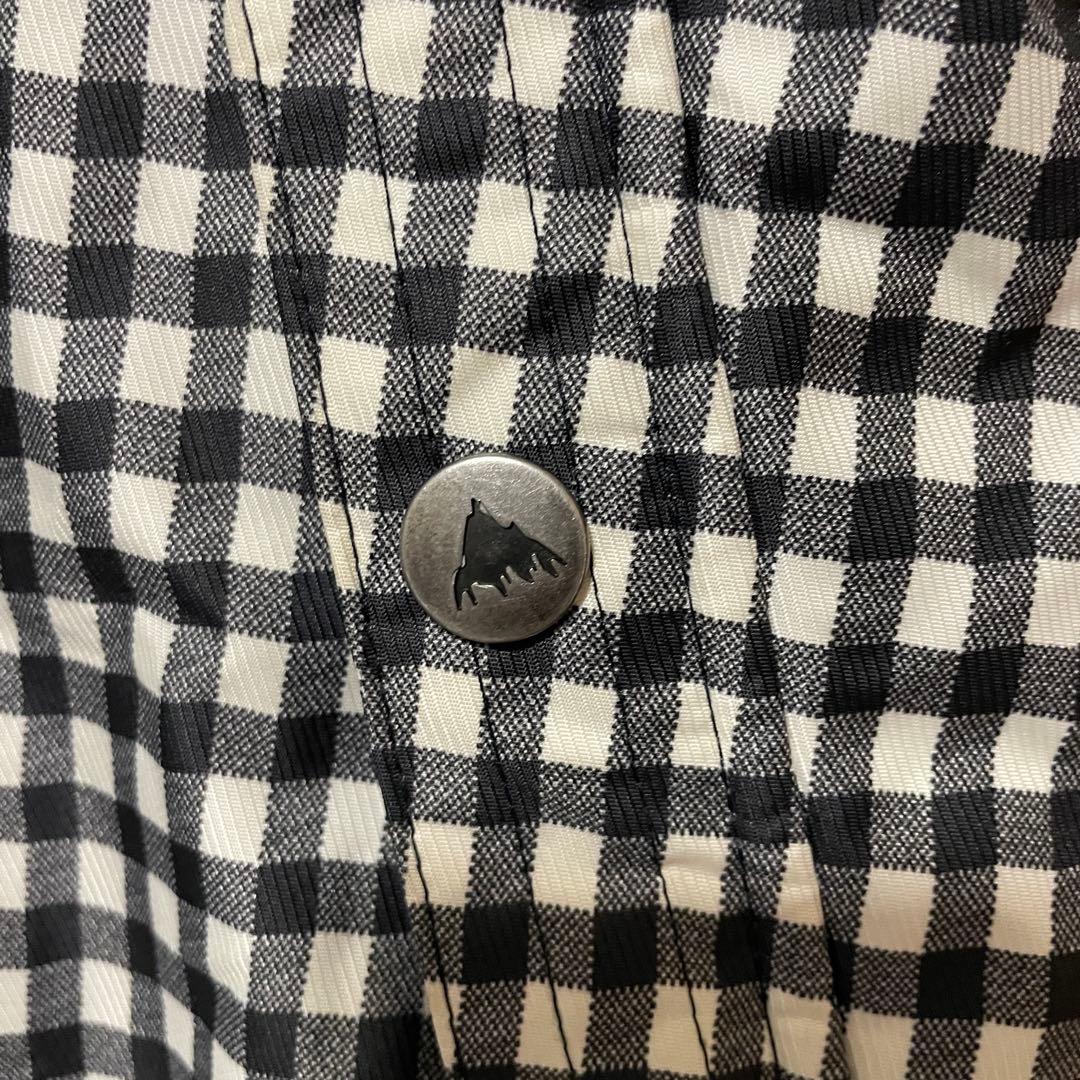 Burtonバートンスキーウェアスノーボードジャケットパーカーチェック柄黒白希少