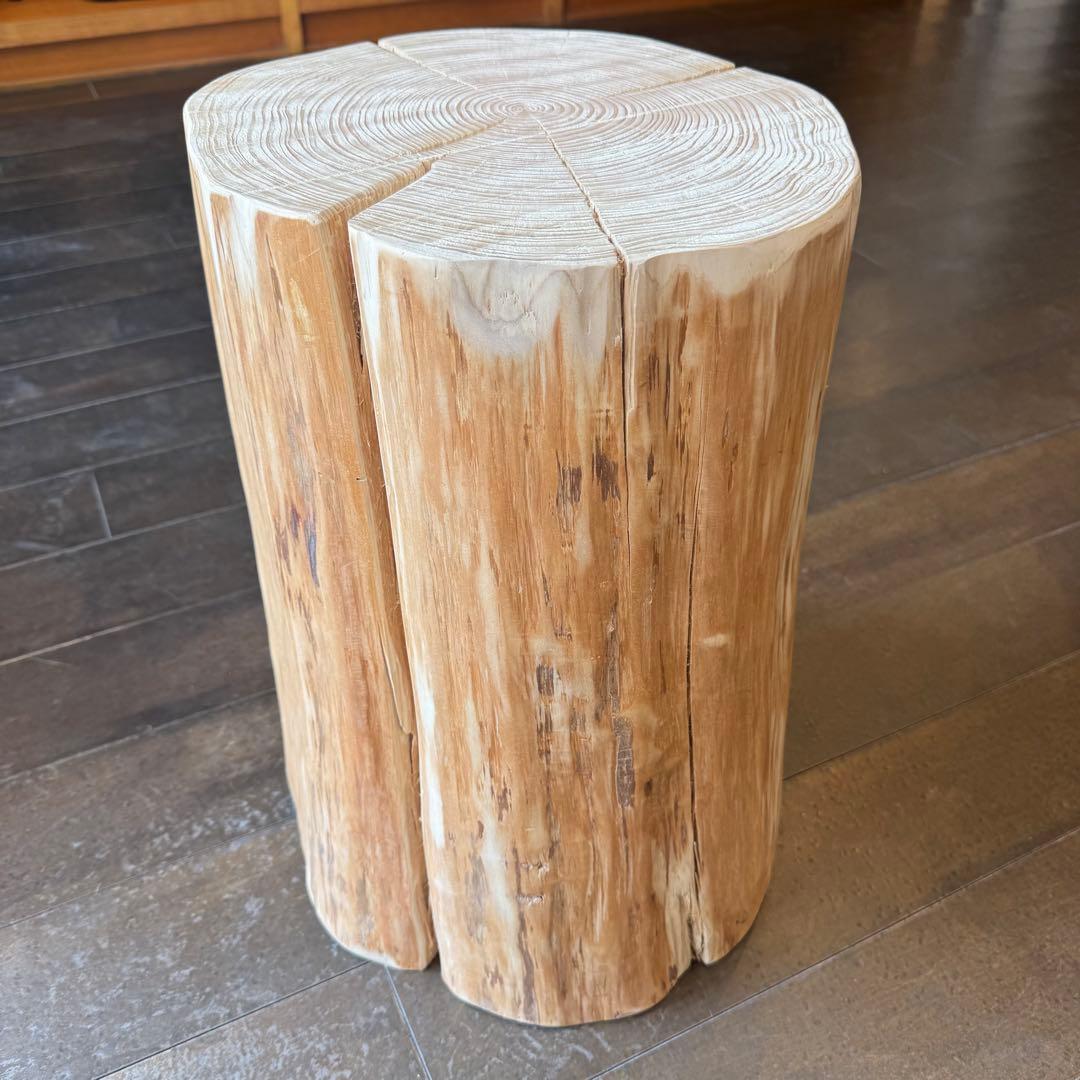★H151★天然ヒノキ★丸太★切り株★ちゃぶ台★テーブル★飾り台★スツール