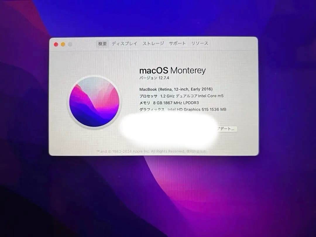 MacBook 2016モデル 512GB ローズゴールド/付属品4点あり