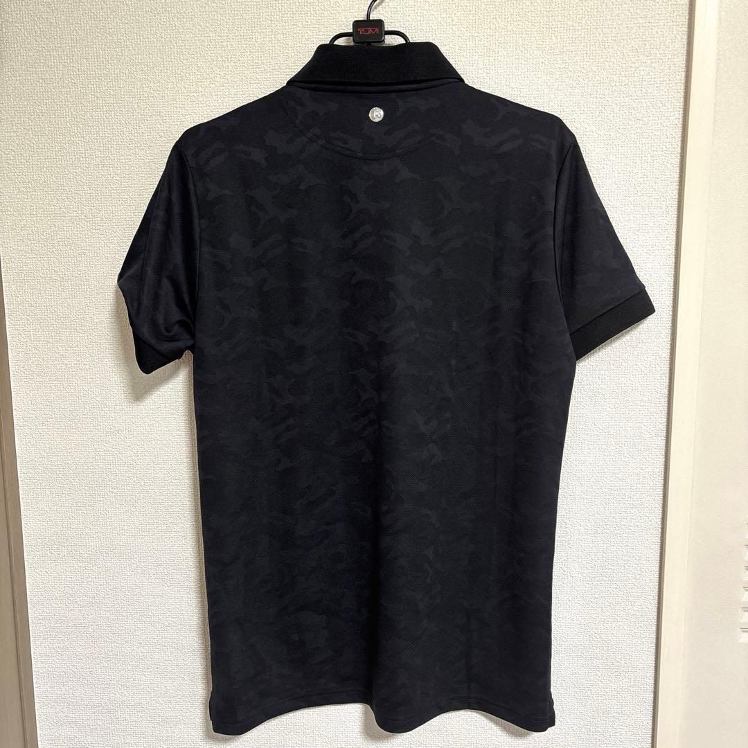 【美品】BRIEFING GOLF 半袖ポロシャツ ブラック カモフラ L