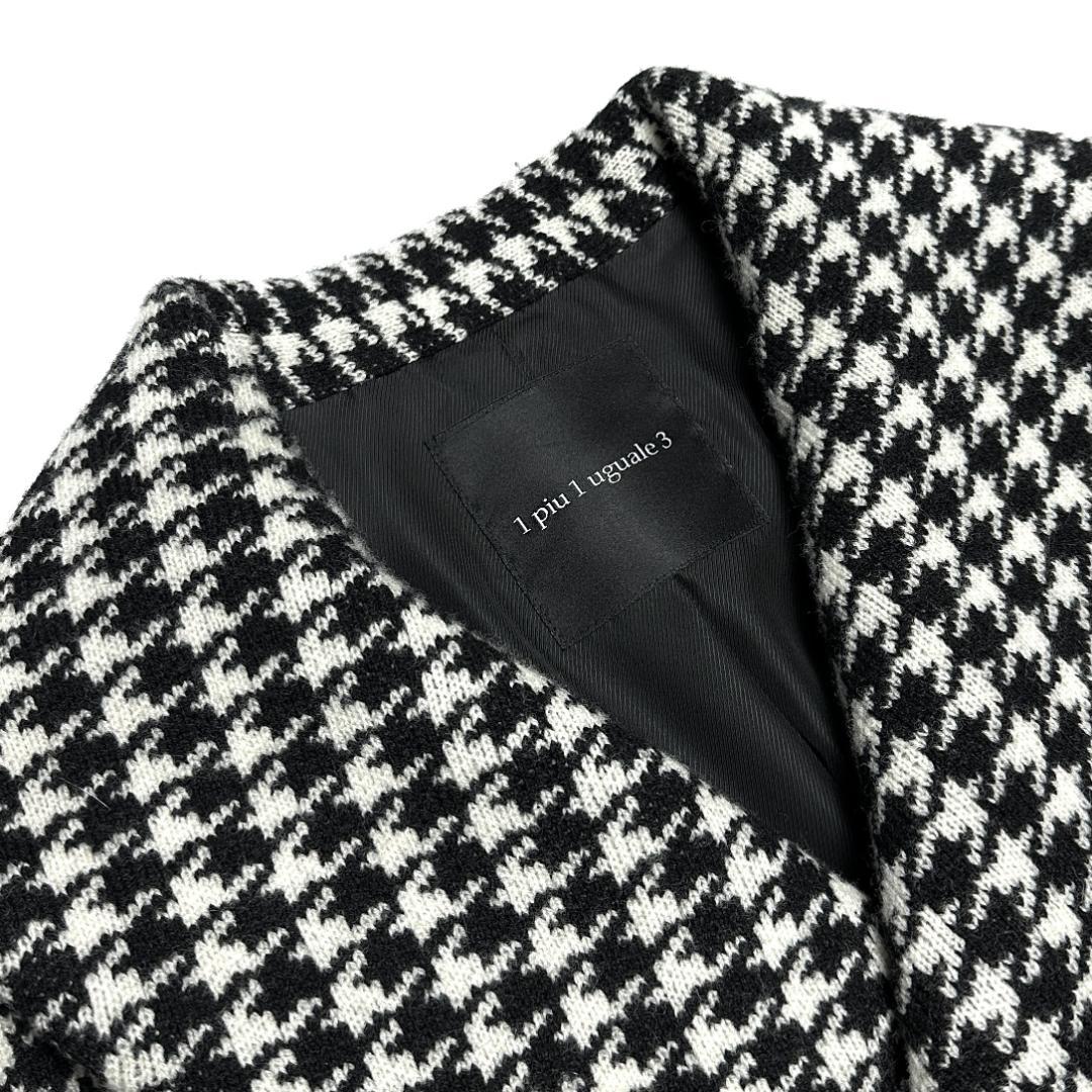 定価16.5万 1piu1uguale3 HOUNDSTOOTHショールコートⅦ