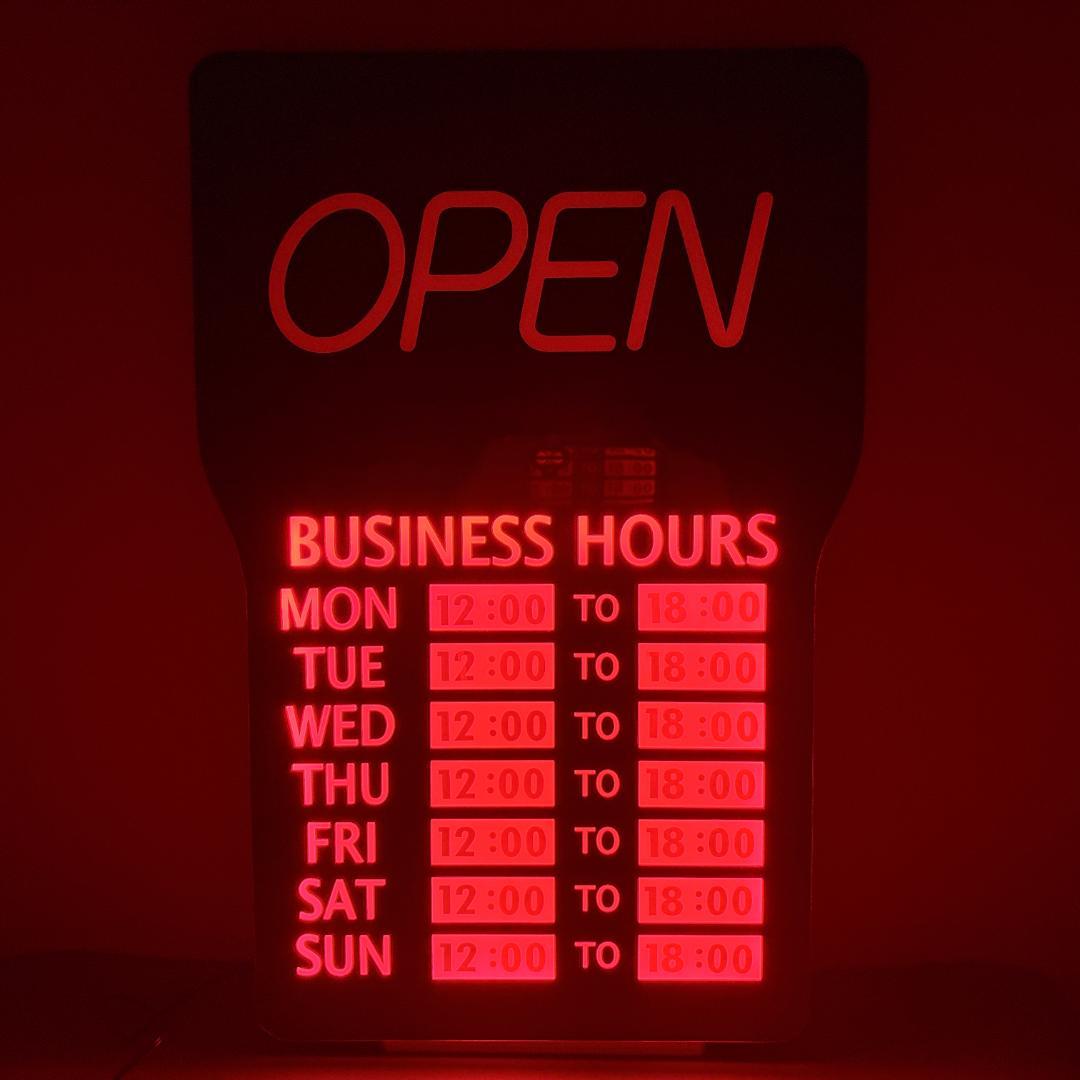 OPEN-CLOSED 看板 オープン クローズ サインプレート 高輝度 LED