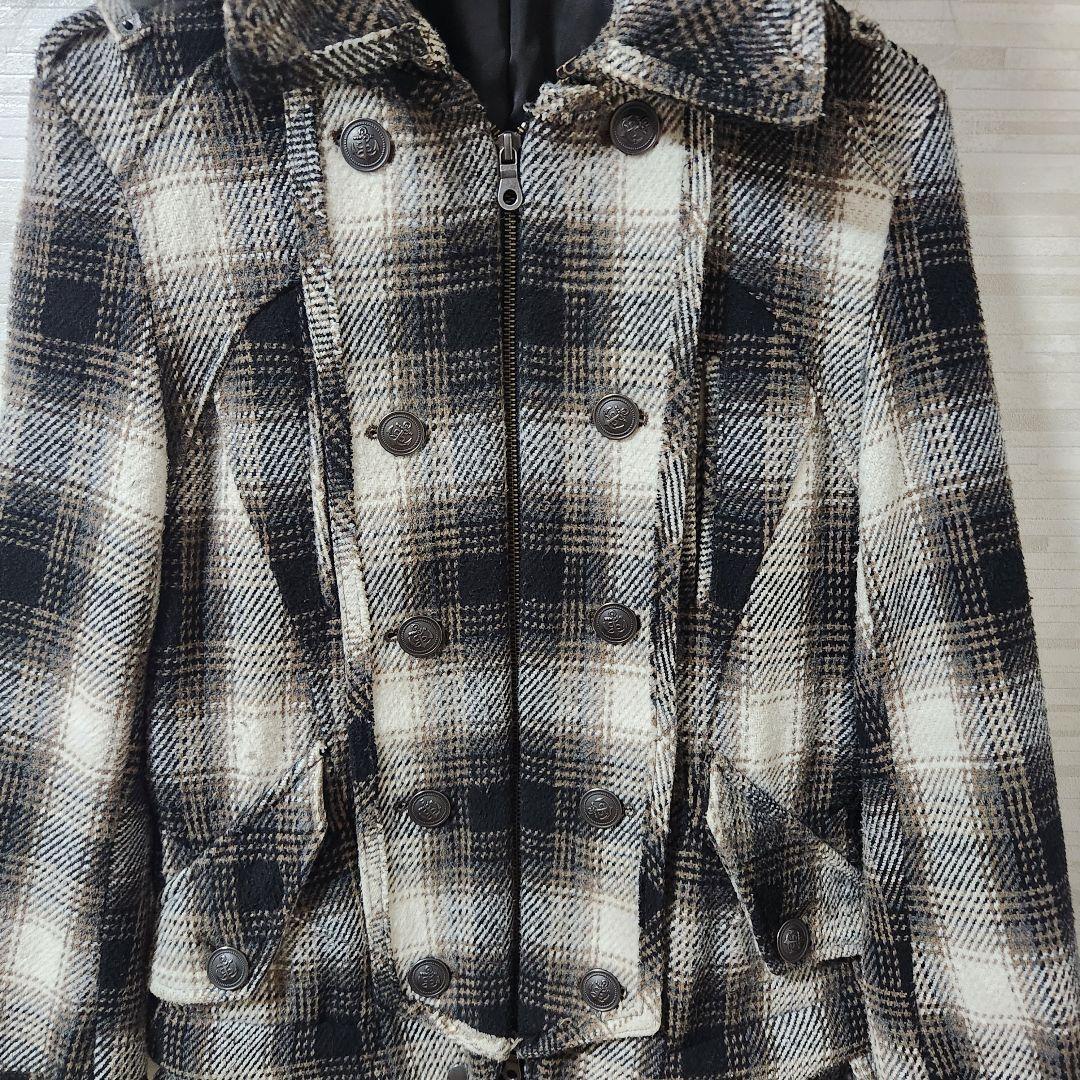 y2k PPFM ナポレオンジャケット チェック柄