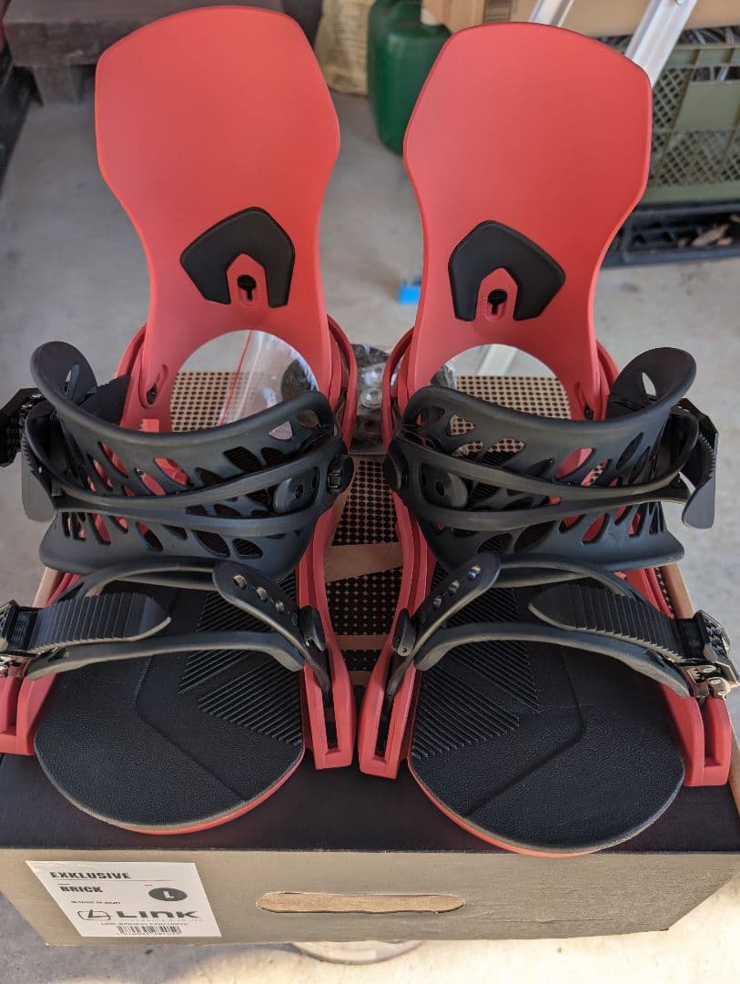 24-25 LINK EXCLUSIVE スノーボードビンディング L レッド
