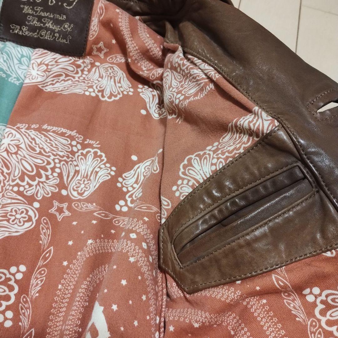 今期売切！TMT 馬革バンダナバイカーレザージャケットHORSELEATHER