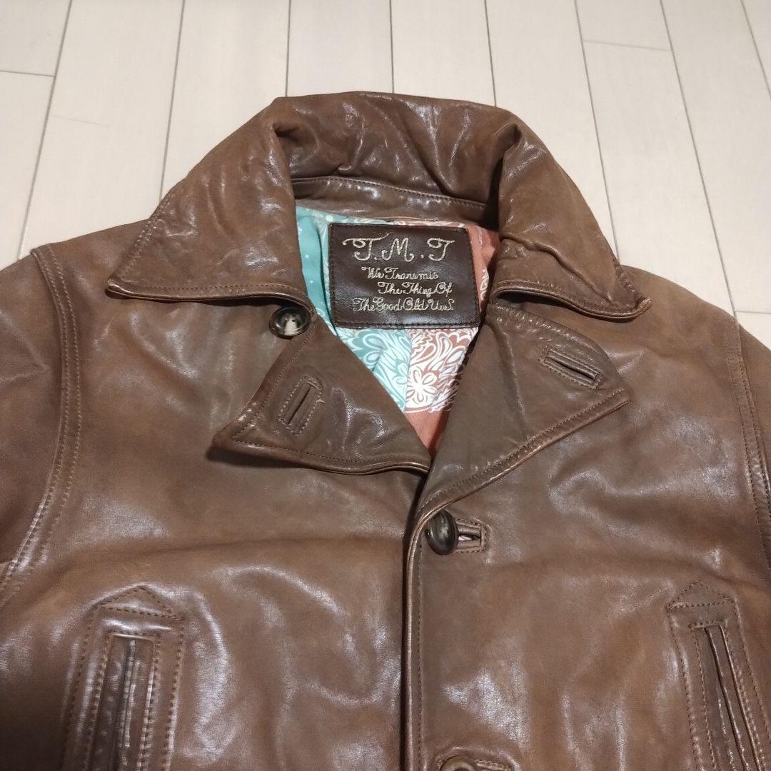 今期売切！TMT 馬革バンダナバイカーレザージャケットHORSELEATHER