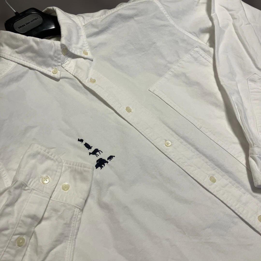 マウンテンリサーチ　BD2021オックスフォード動物刺繍BDシャツ白Lサイズ