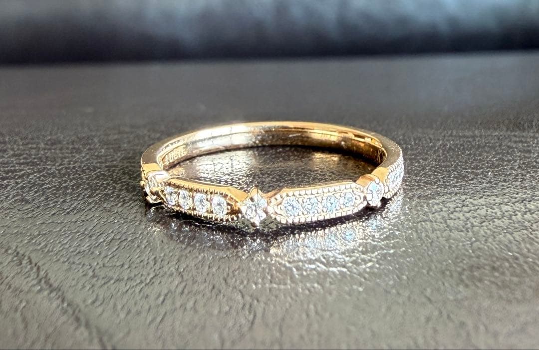 ルシエ LUCIE K18PG ダイヤリング クロシェ 6号