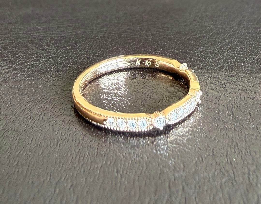 ルシエ LUCIE K18PG ダイヤリング クロシェ 6号