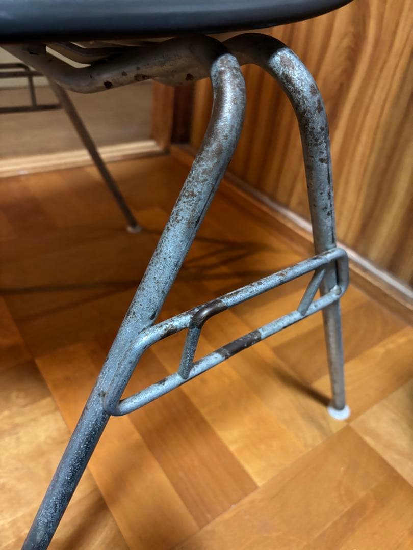 イームズ ハーマンミラー ナウガレザー シェルチェア ヴィンテージ　オレンジ