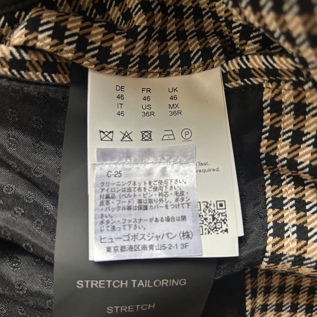 BOSS ボス ブルゾン ジャケット ガンクラブチェック 46 高級感◎