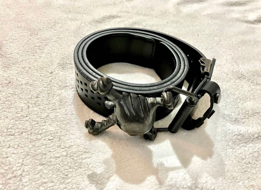 OAKLEY オークリー スカル バックル レザーベルト ブラック