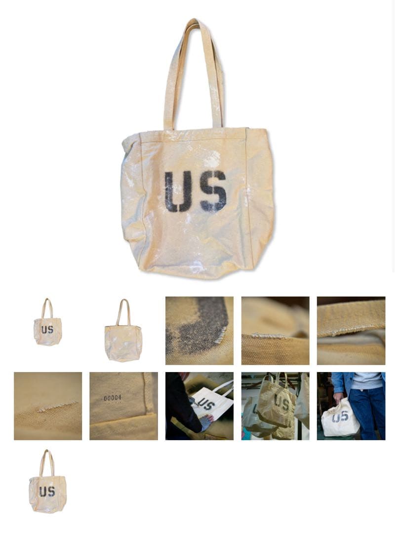 cloveru USロゴプリント トートバッグ