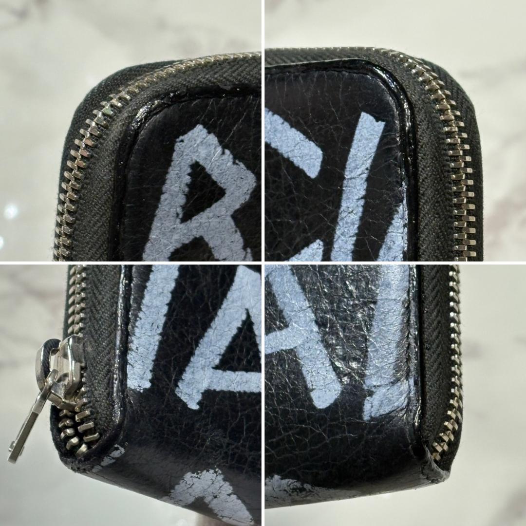 【早い者勝ち】バレンシアガ 長財布 ラウンドファスナー ブラック #B611