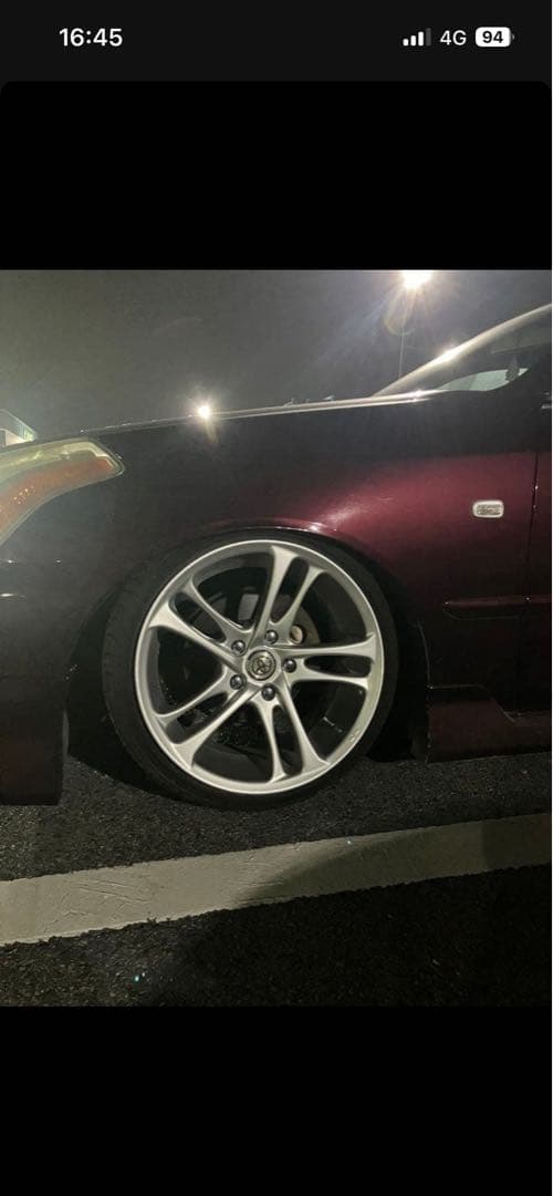 17インチ9J+45 2本 アルミホイール 純正流用ドリケツ