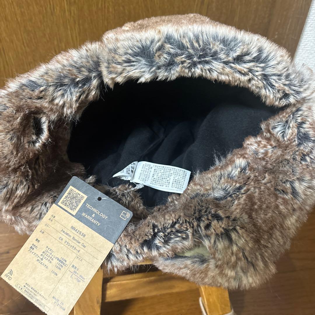 THE NORTH FACE インサレーションボンバーキャップ　カーキ未使用L