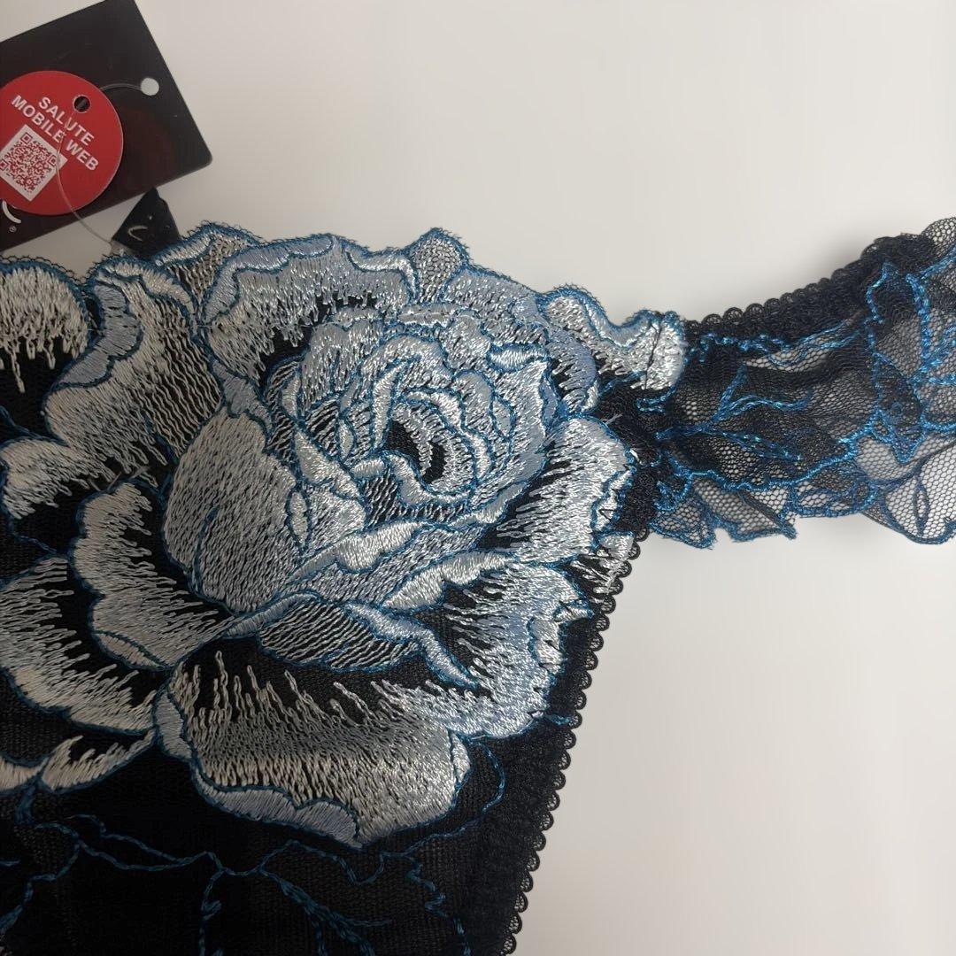 Salute 花柄ブラジャーショーツガーターセットC80/M