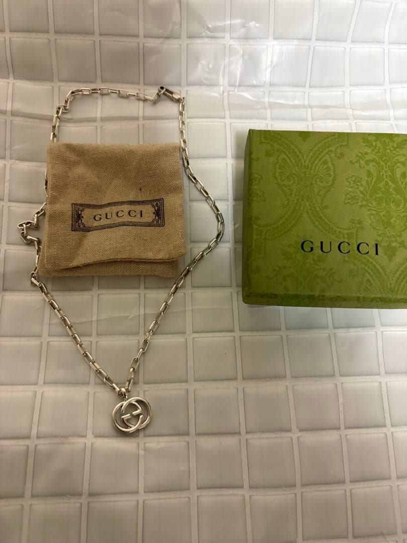 GUCCI グッチ インターロッキングG ネックレス GG シルバー