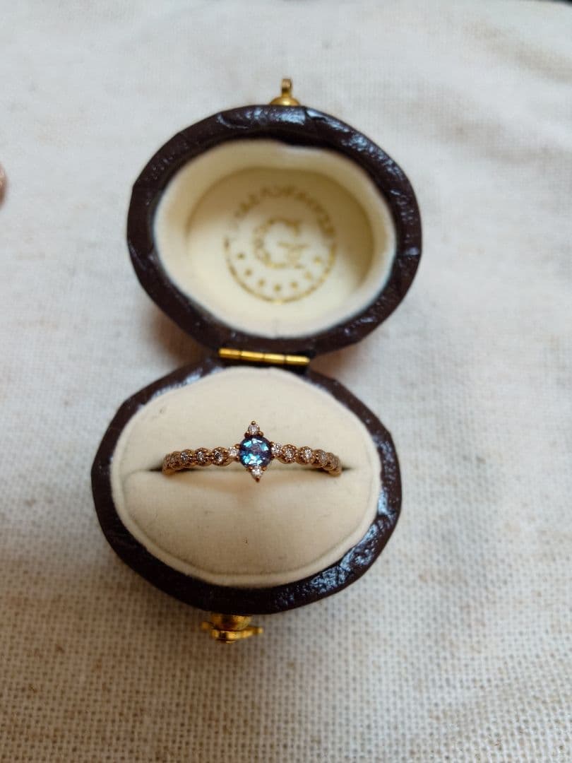 アレキサンドライト　リング　k10 10〜11号