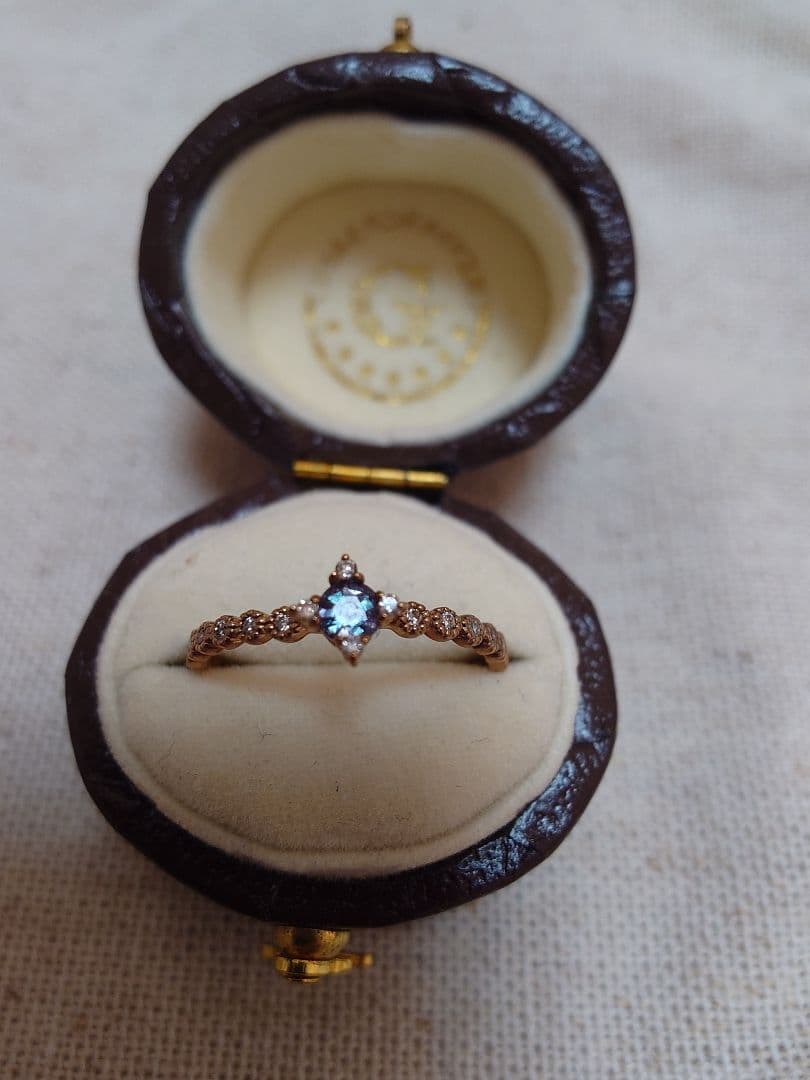 アレキサンドライト　リング　k10 10〜11号