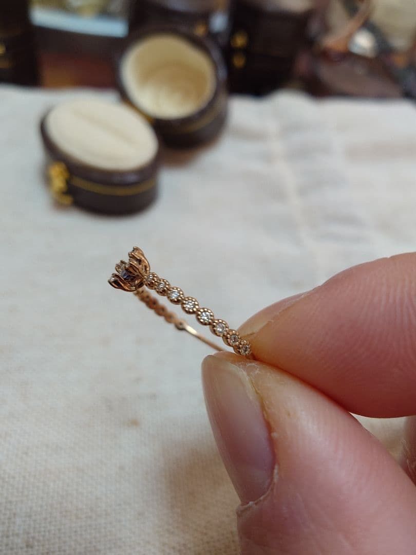 アレキサンドライト　リング　k10 10〜11号