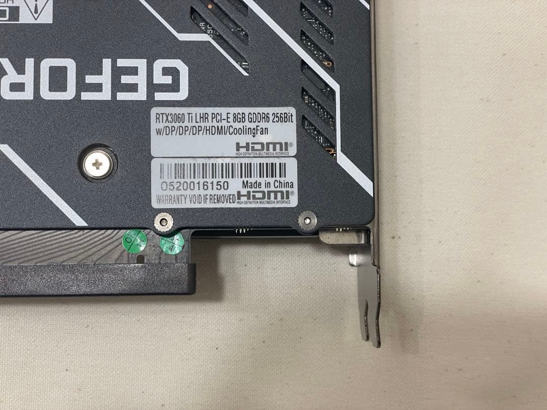 グラフィックボード・グラボ・ビデオカード GEFORCE RTX3060Ti 8GB