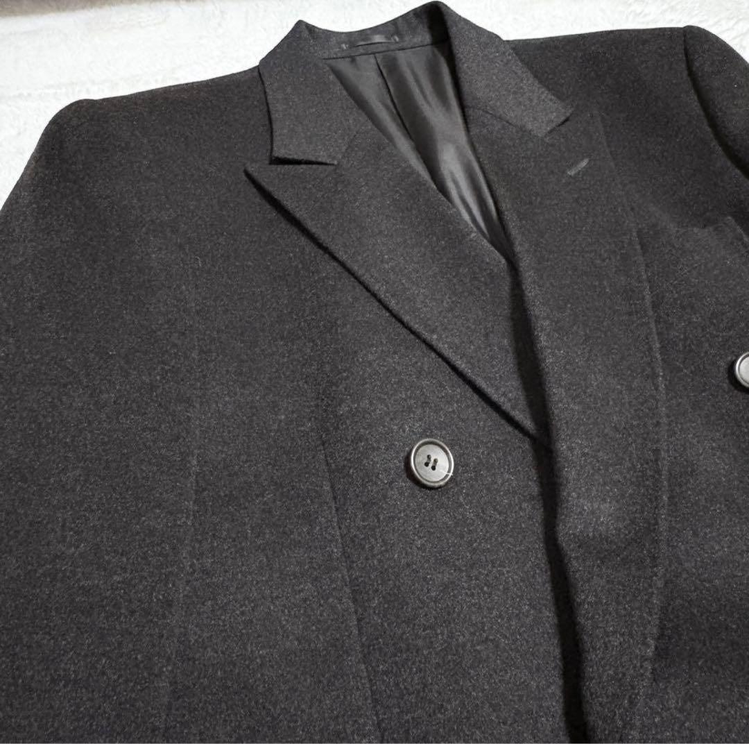 ピュアカシミヤ　チェスターコート　ダブル　マキシ丈　オーバーサイズ