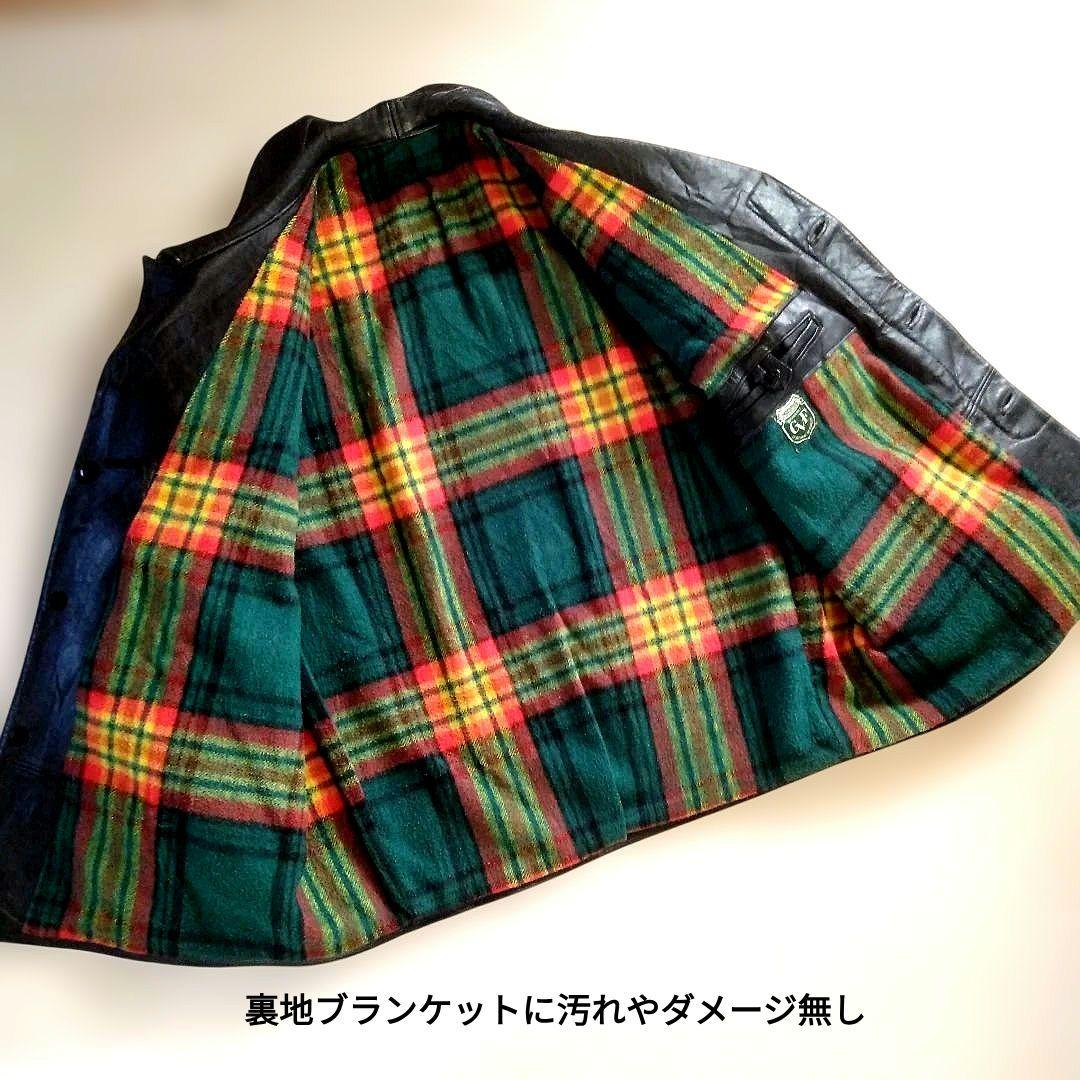 60 Vintage フランス レザージャケット カーコート トラッカージャック