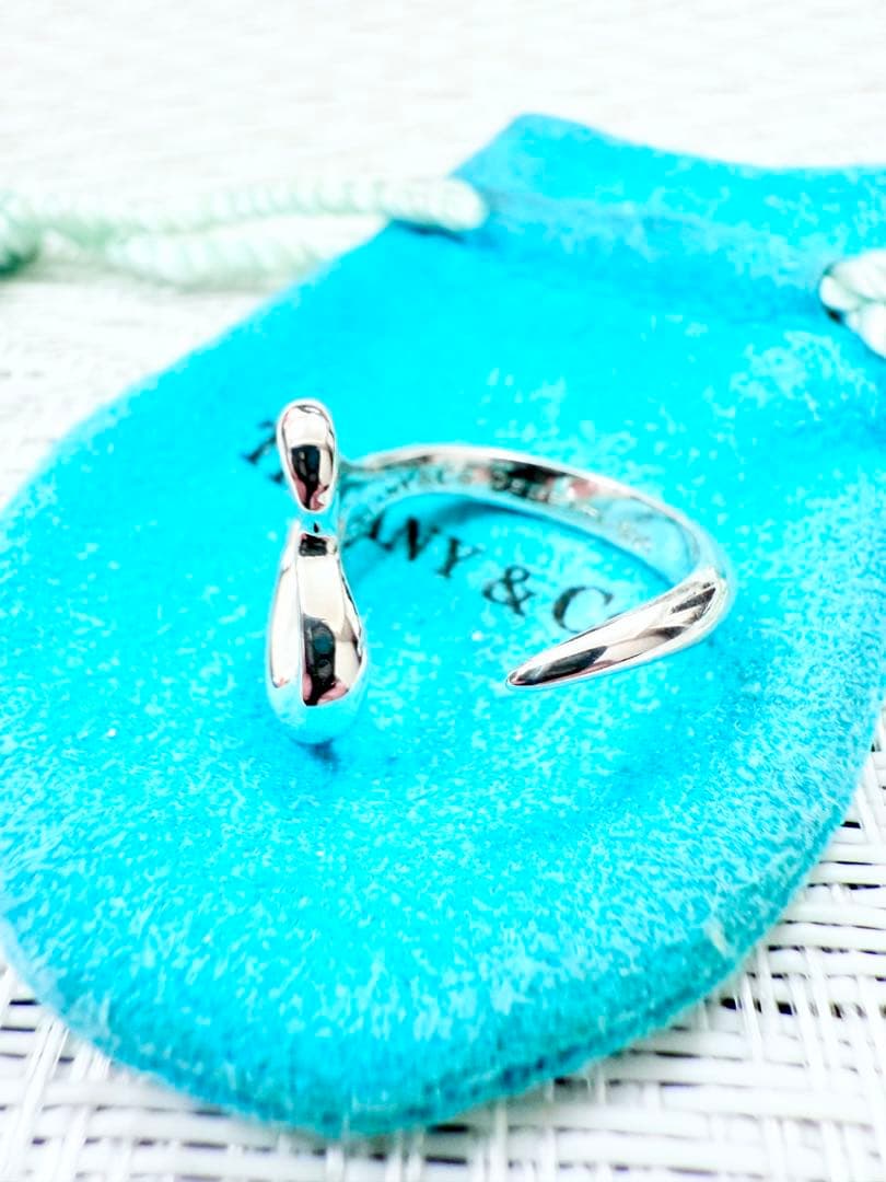 ティファニー　オープンハートリング　指輪　14号 研磨洗浄済み　925