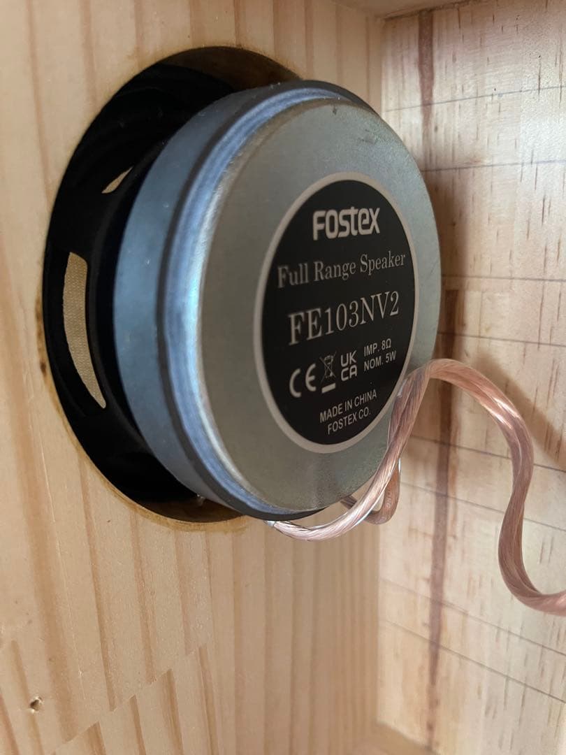 FOSTEX FE103NV2 搭載woodenスピーカー　自作