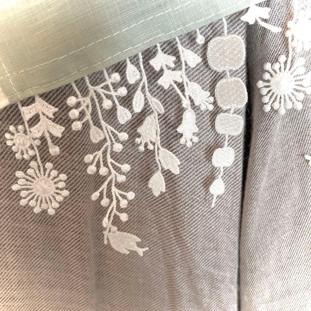 イザベルハンドメイドミナペルホネンforest wingと小花のストール。