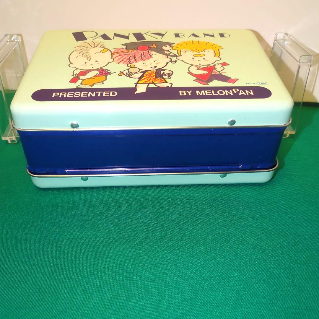 昭和レトロ　珍品水色　1980年代　可愛いファンシー缶 PANKY BAND