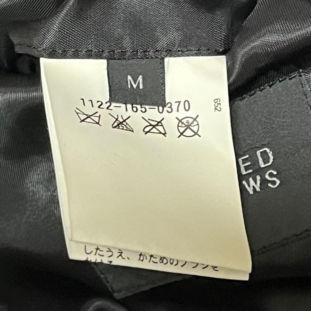 【美品】ユナイテッドアローズ　ラムレザーテーラードジャケット　羊革　ブラック　M