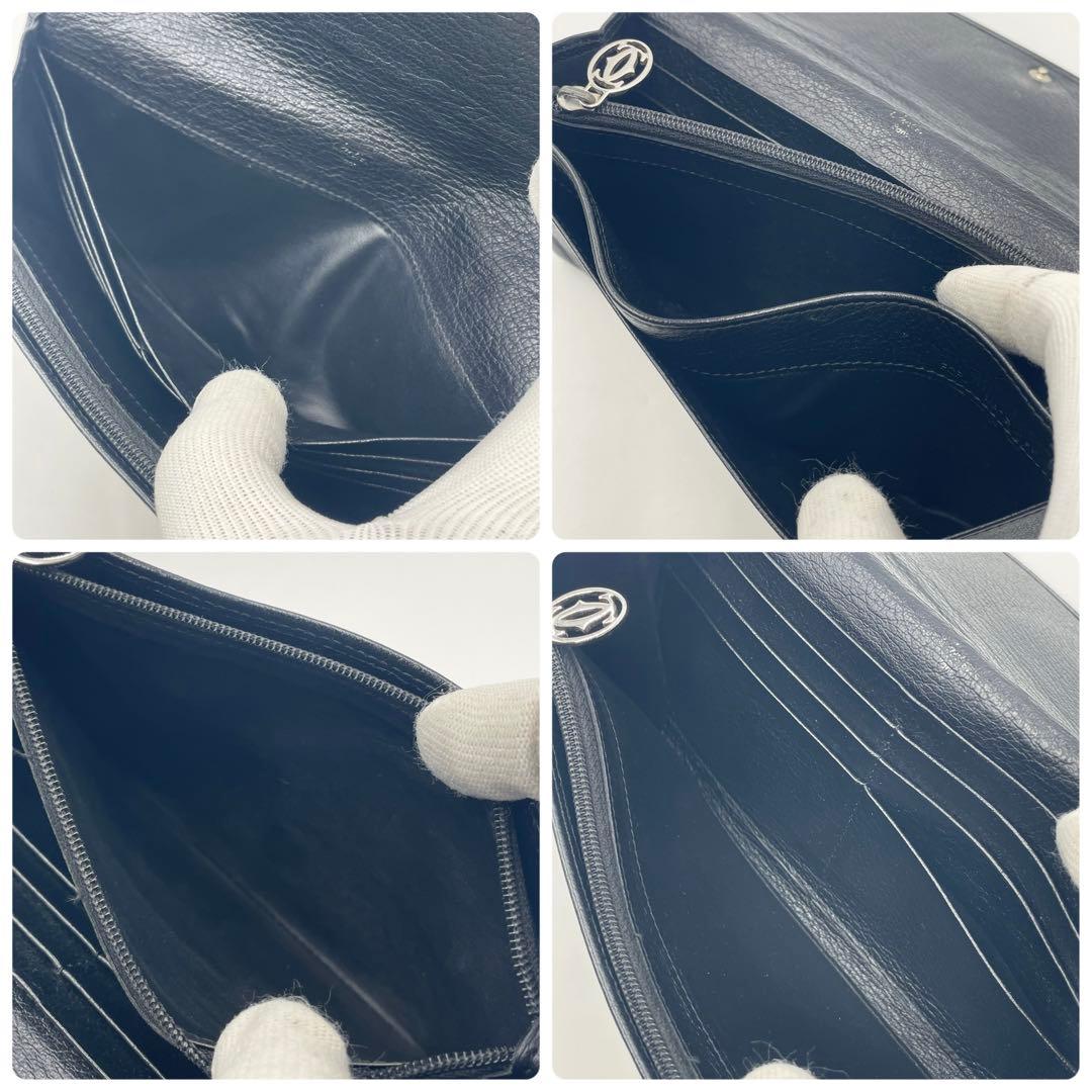 【美品】カルティエ 長財布 マストライン マルチェロ ブラック 黒 二つ折り