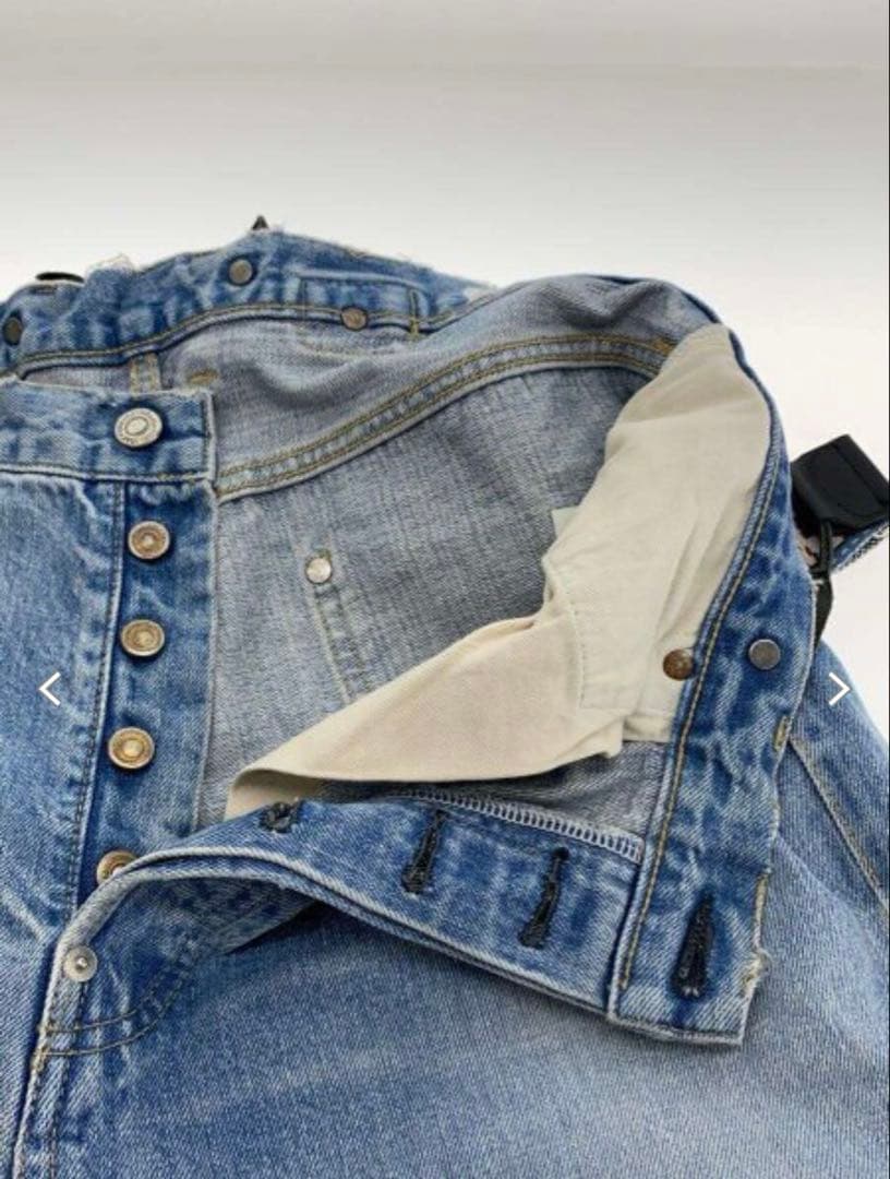 パンツ HOLIDAY DAMAGE DENIM SUSPENDER PANTS