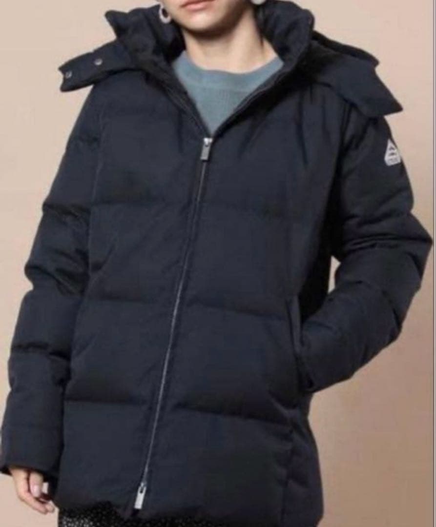 新品同様✨PYRENEX リール　フード付きダウンジャケット　ネイビー　36 S