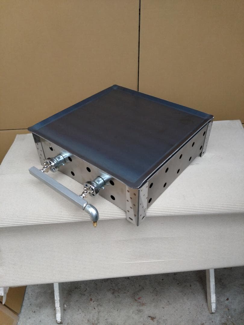 幅450　移動試食デモ販売　専用台付　鉄板焼ガスグリラー　模擬店　道の駅