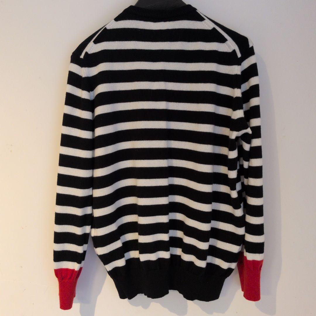 アトリエナルセ　ボーダーニット　黒　赤