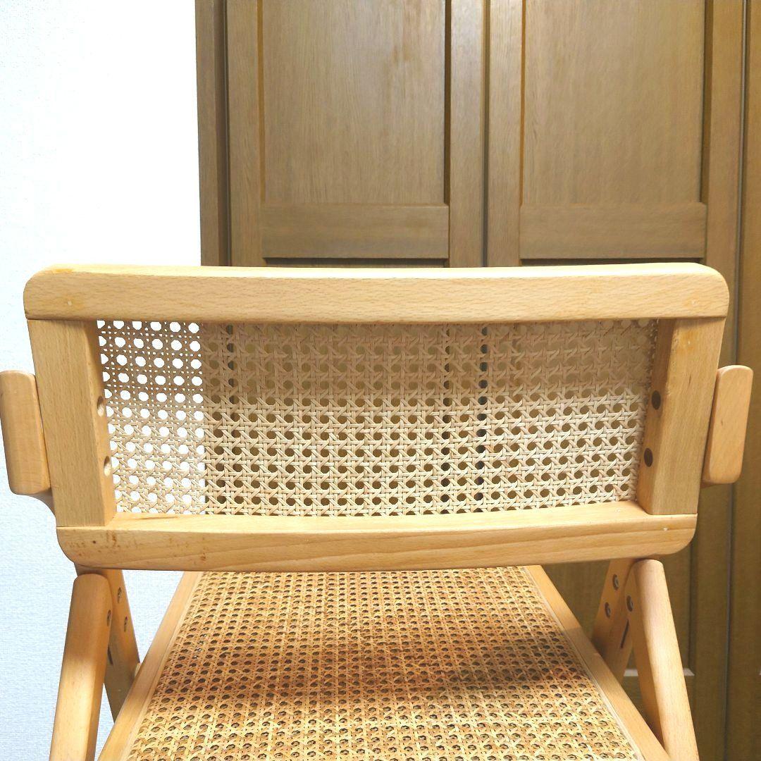 今治ラタン　チェア　木製　折りたたみ椅子　北欧風　韓国風　折りたたみチェア
