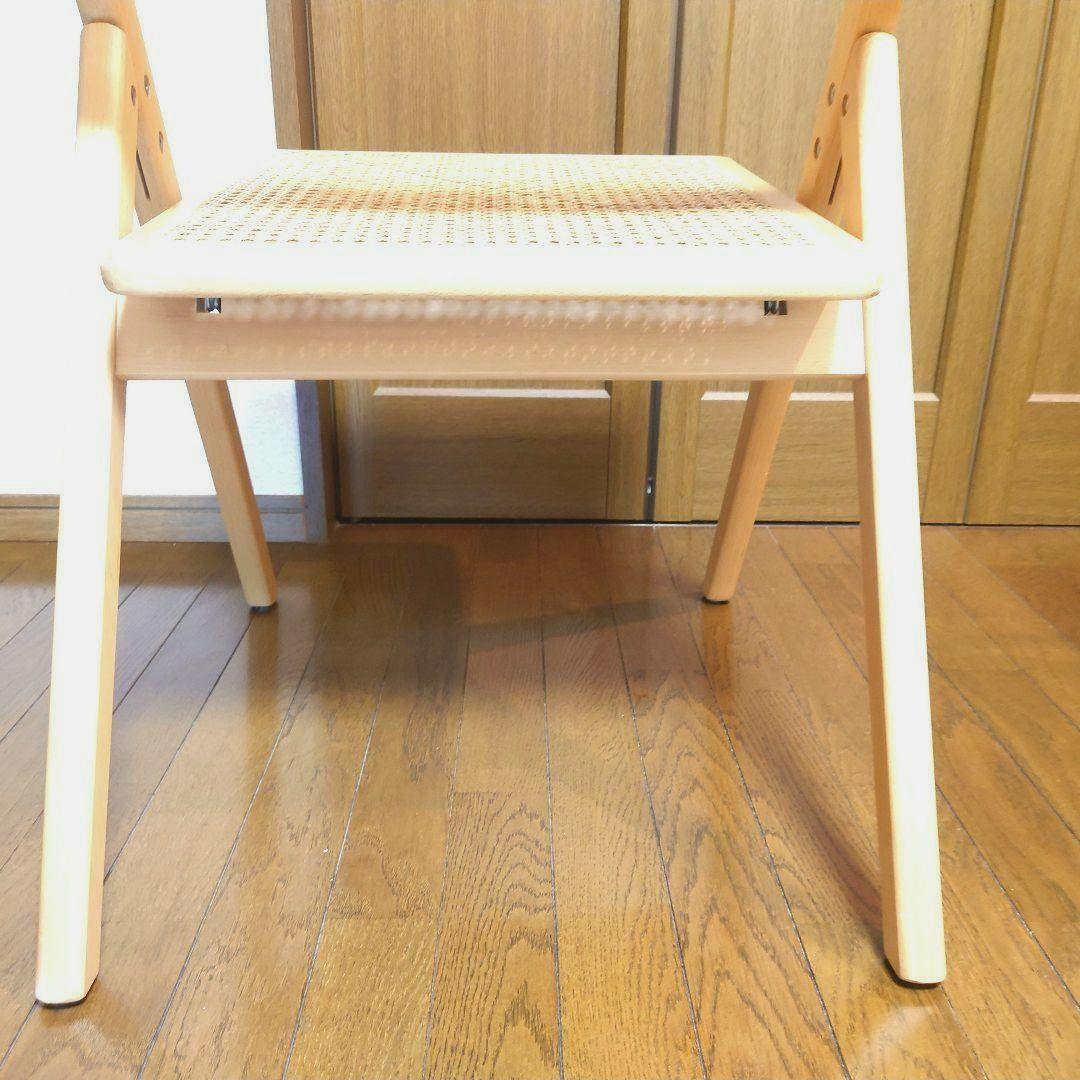 今治ラタン　チェア　木製　折りたたみ椅子　北欧風　韓国風　折りたたみチェア