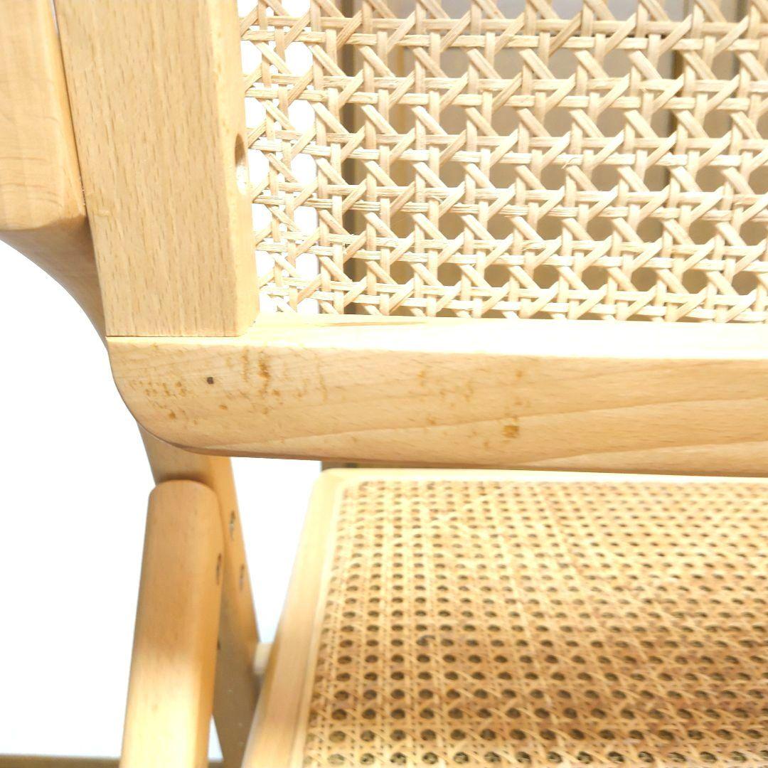 今治ラタン　チェア　木製　折りたたみ椅子　北欧風　韓国風　折りたたみチェア