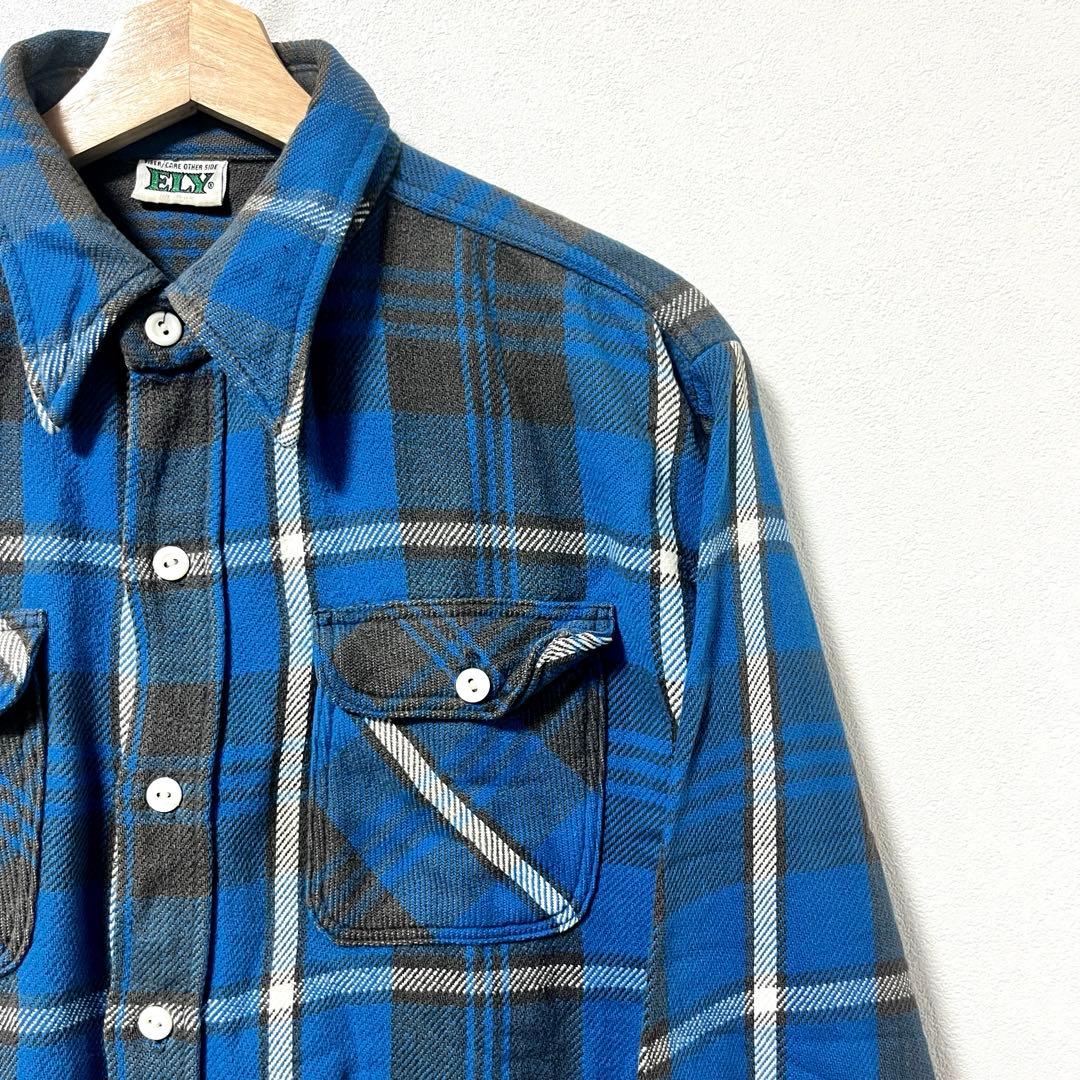70's 《ELY / エリー》Heavy flannel shirt
