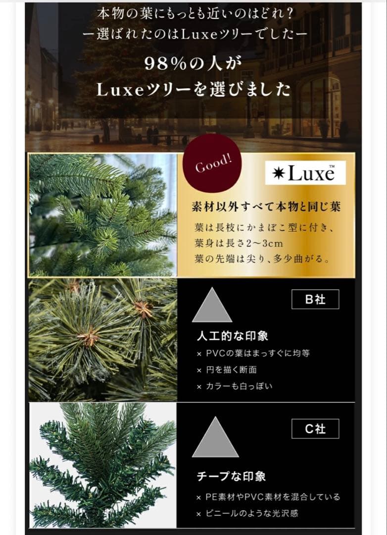 Luxeクリスマスツリー