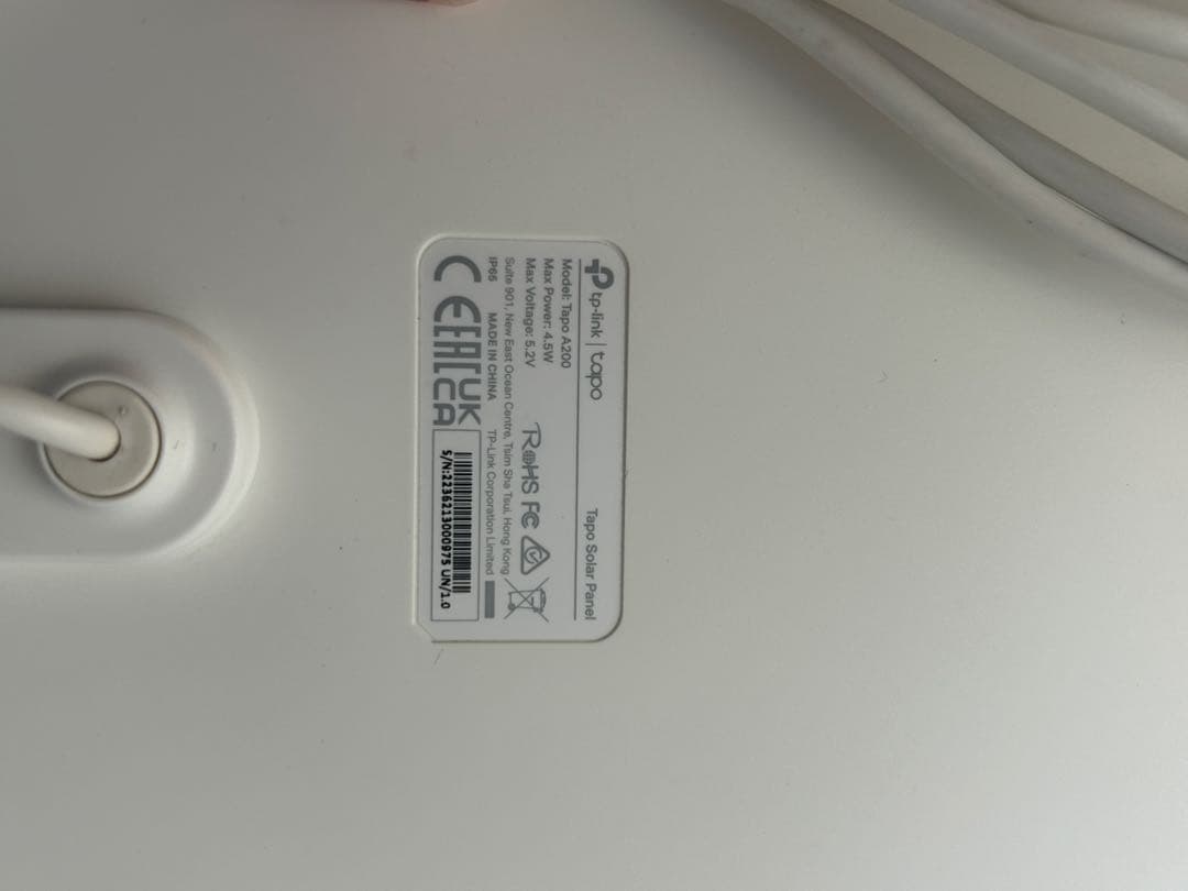 tapo420 防犯カメラ　ソーラーパネルセット