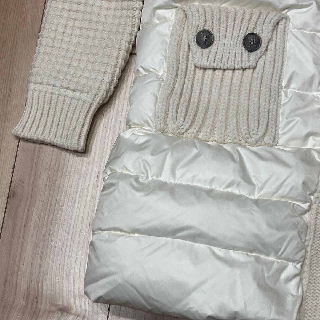 【美品】バーク　Bark ニットダッフル　ダウン　ロングコート　ホワイト