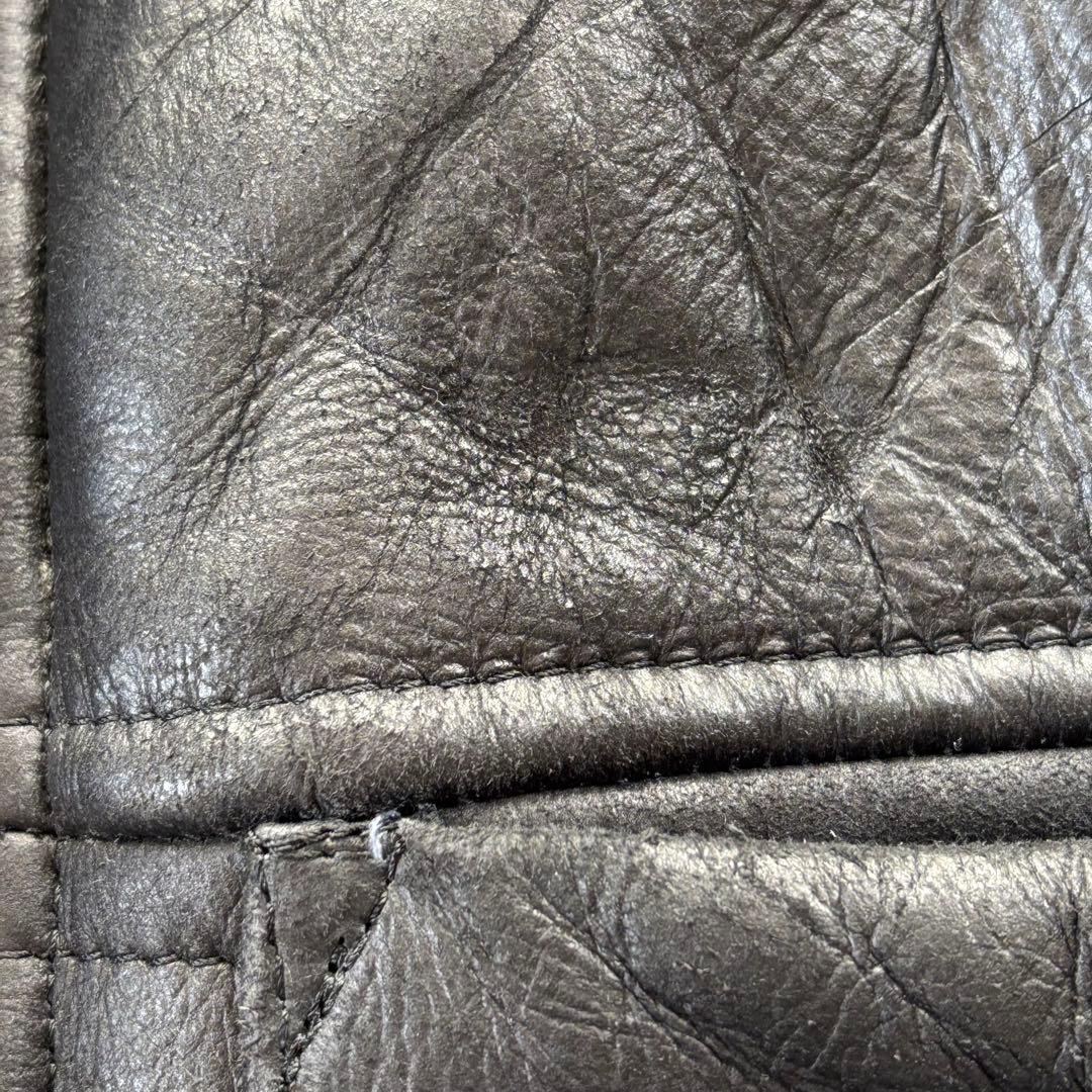 【希少L リアルムートン】ムートンジャケット ダッフル コート ブラック ボア