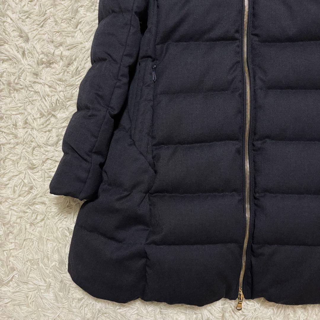 ✨別注/極美品/M✨タトラス ダウンコート ポリテアマ 2way ウール 濃紺