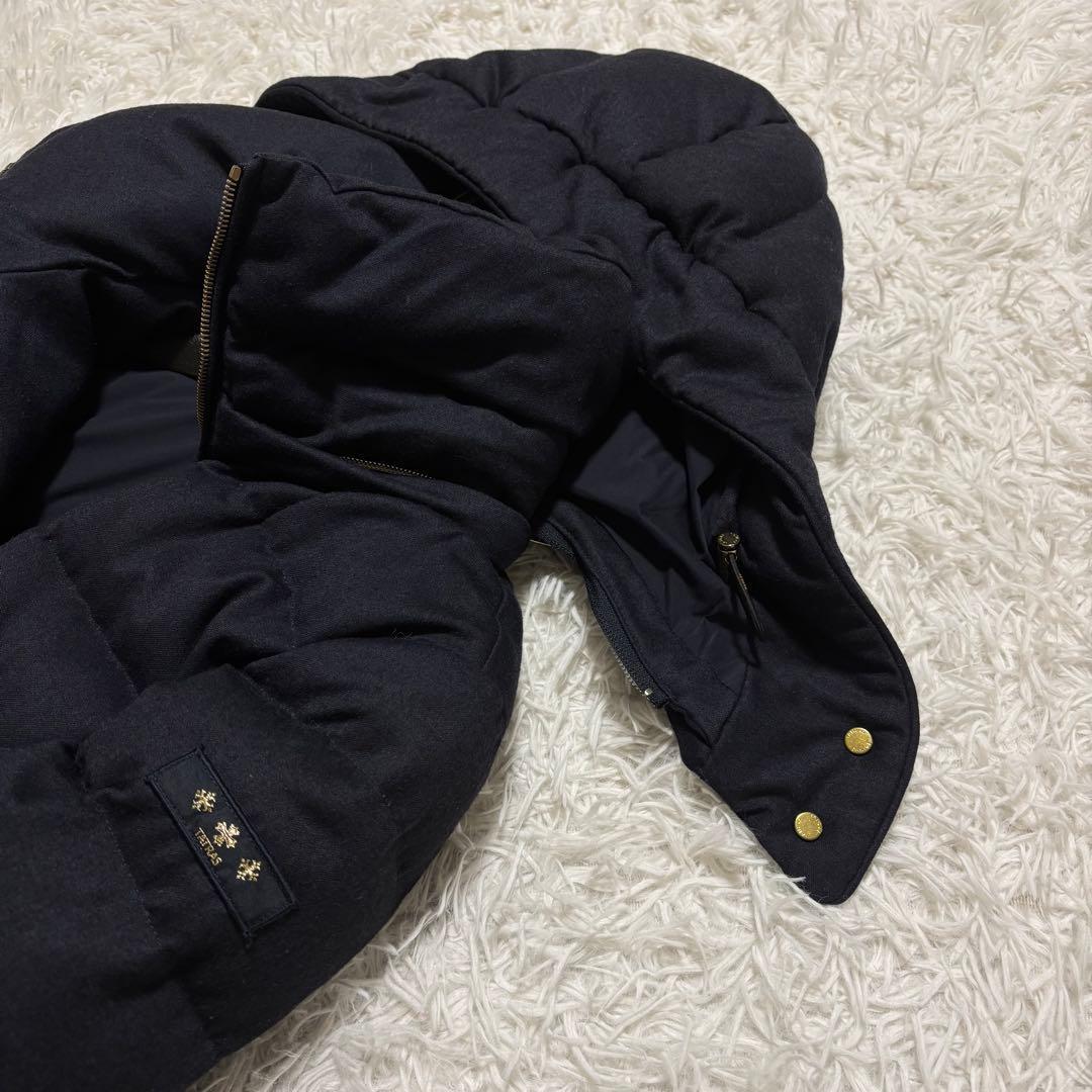 ✨別注/極美品/M✨タトラス ダウンコート ポリテアマ 2way ウール 濃紺